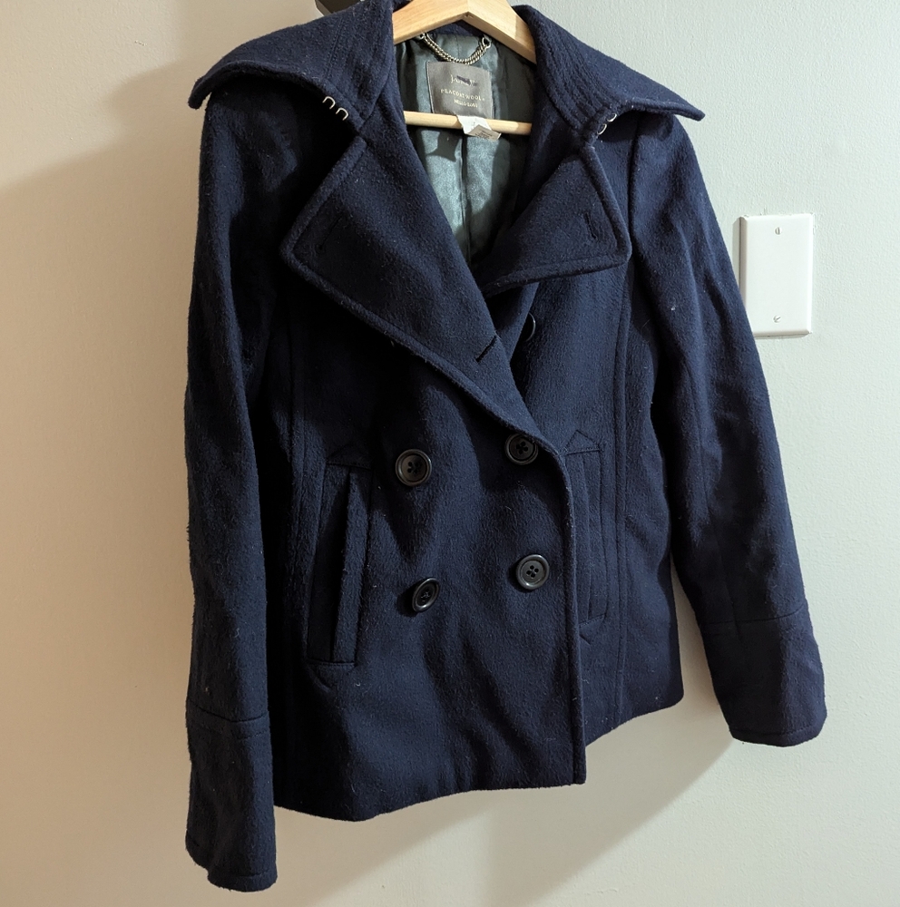 J Crew wool pea coat women's size 4